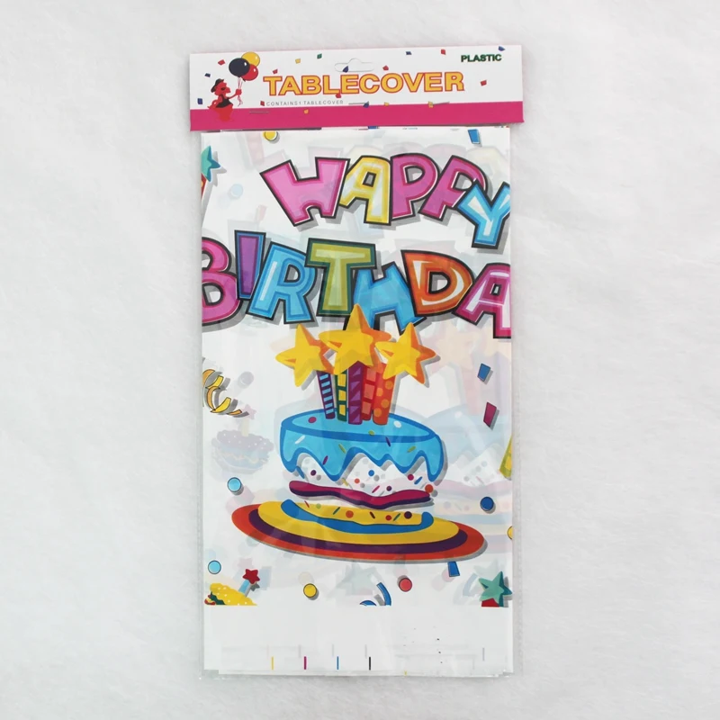 Disposable Plastic Table Cloth Happy Birthday TableCover Tablecloth Cake Print Waterproof For Kids Birthday Party Decoration Disposable Plastic Table Cloth Happy Birthday TableCover Tablecloth Cake Print Waterproof For Kids Birthday Party Decoration