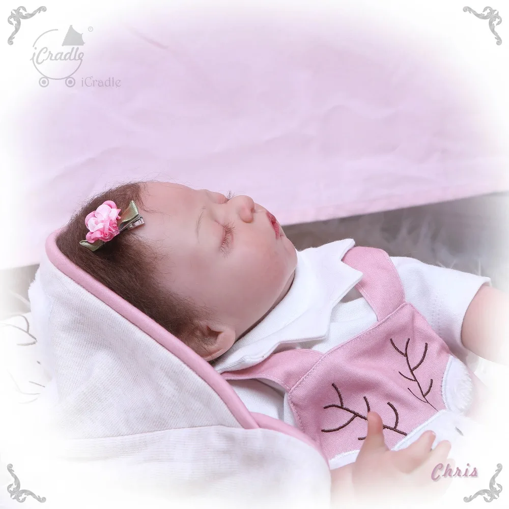 Bebes Кукла реборн бутик силиконовые Reborn baby doll 50 см Icradle серии коллекция Новорожденные куклы подарок ручной работы