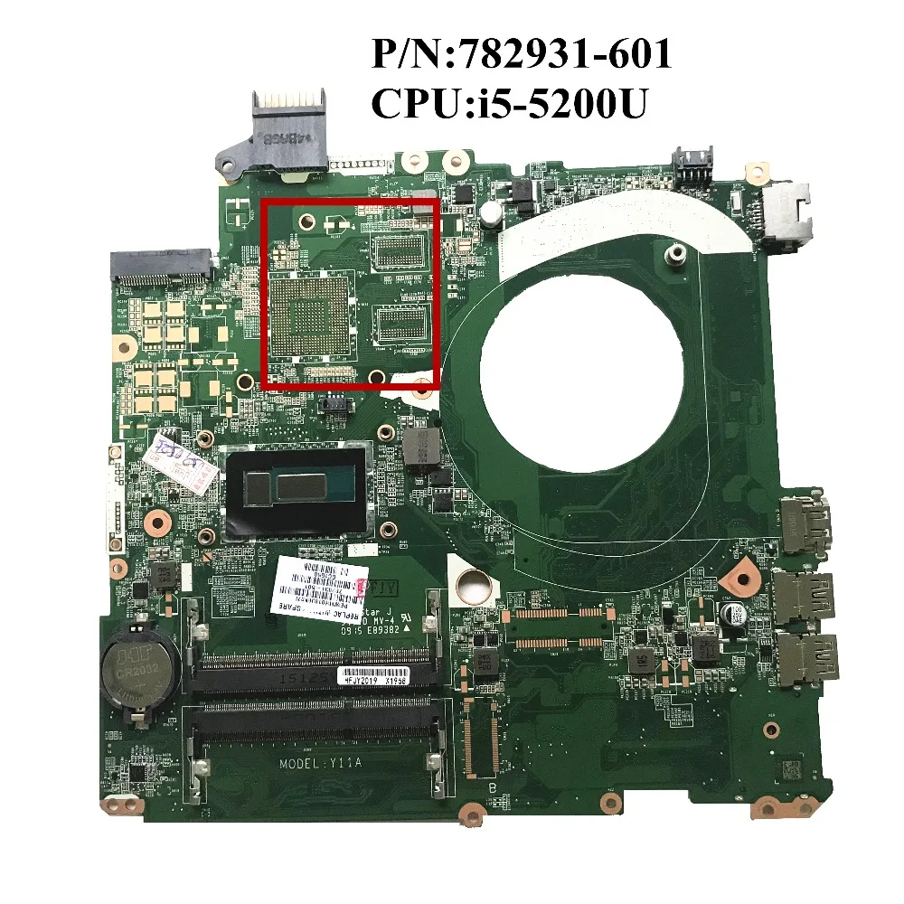 Для hp 15-P 15T-P ноутбук материнской платы с i5-5200U Процессор 782931-001 782931-501 DAY11AMB6E0 рабочий