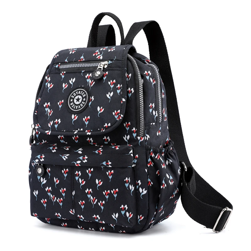 

2020 Wonderful Black Plaid Mochila Feminina Waterproof Nylon Women Bagpack High Qaulity Travel Back Pack Casual Female Sac A Dos