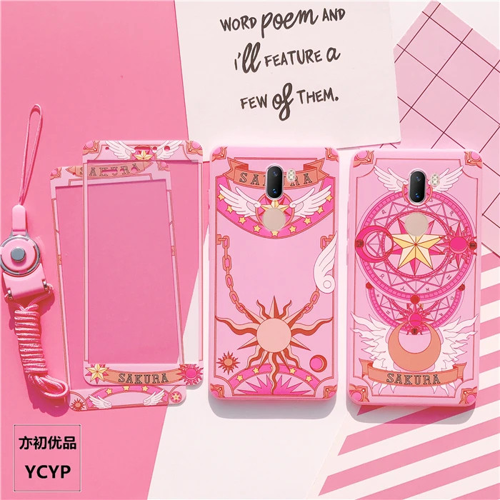 Чехол для Xiaomi Mi8 Cardcaptor Sakura + пленка экрана из закаленного стекла мультяшный чехол