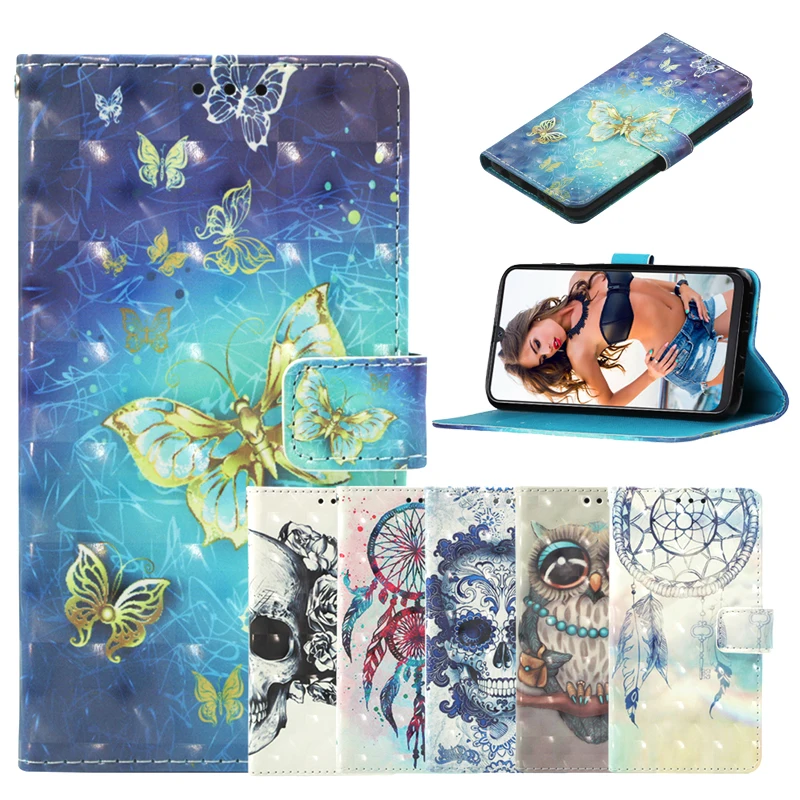 Модный 3D кожаный магнитный флип кошелек чехол для телефона силиконовый Coque Funda