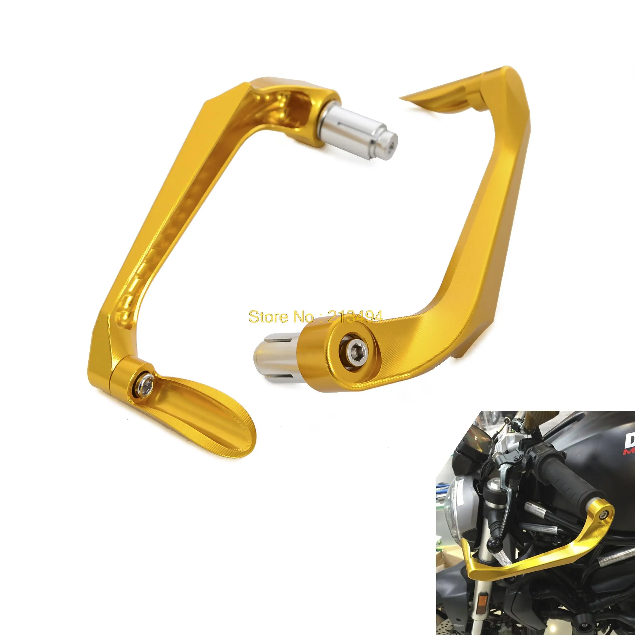 

Universal CNC Brake Clutch Lever Protective Guards Bar Ends Motorcycles 7/8" Handle