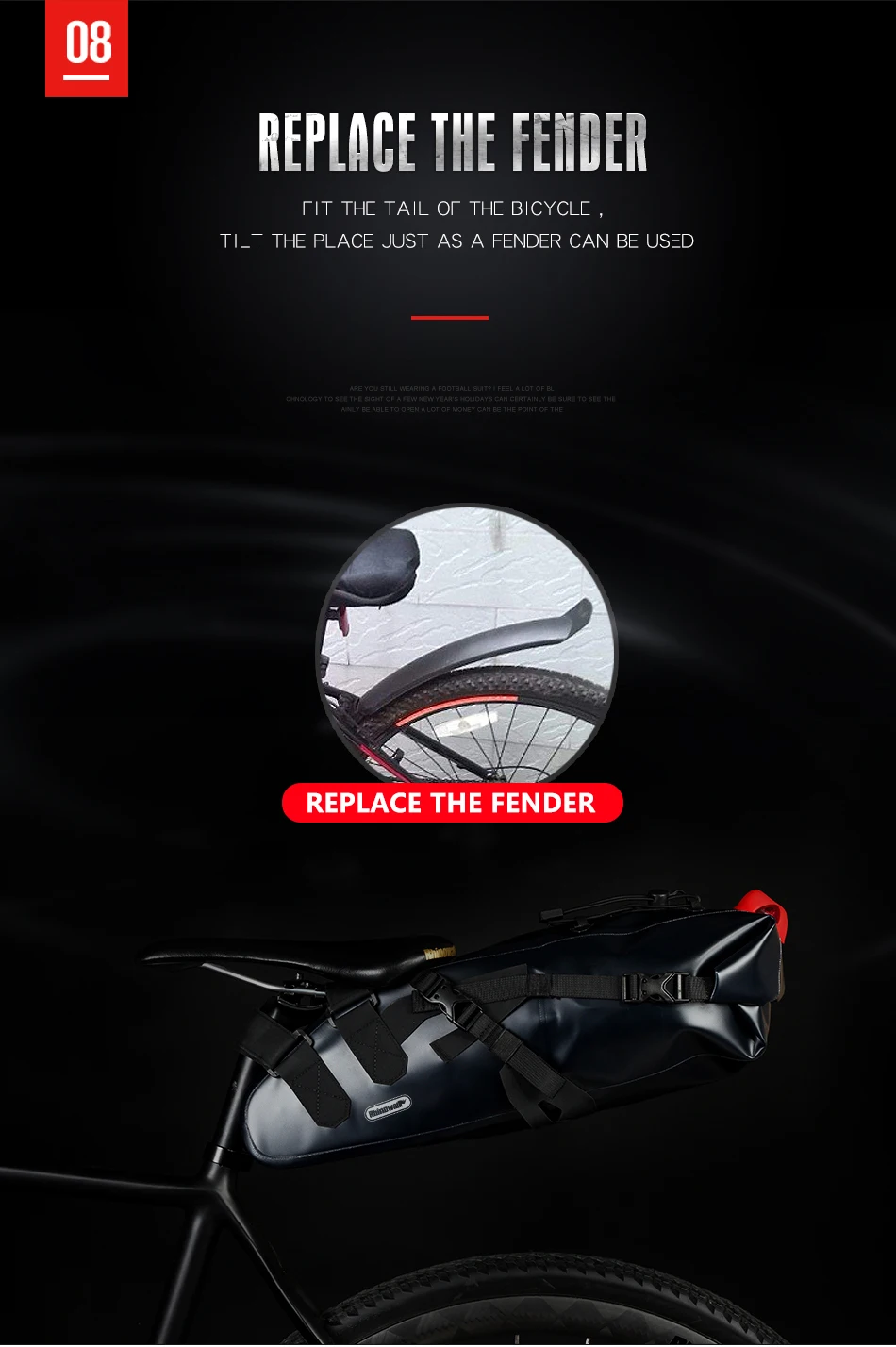 Best RHINOWALK Bicycle Bike Saddle Bags 10L High Capacity Tail Bag Prevent Rainwater MTB Road Cycling Travel Rear Goods Shelf Bags 13