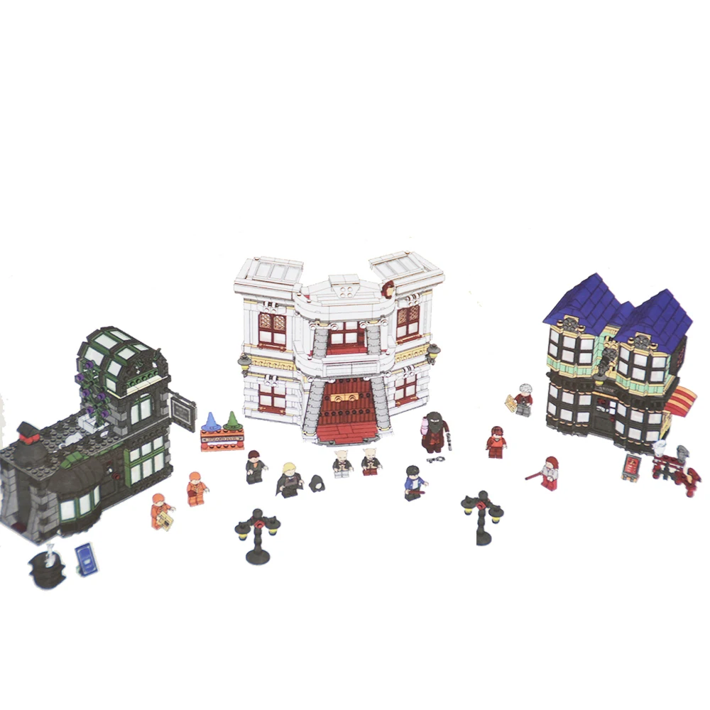 

Movie series Harry Potter The Diagon Alley Set Building Blocks DIY Bricks Model Toys for children legoinglys 10217