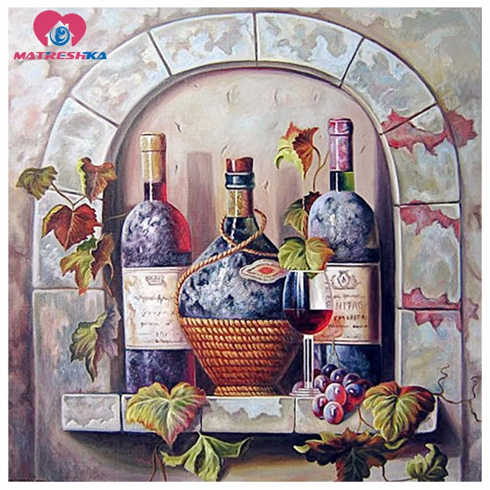 

Diamond embroidery landscape wine Diamond mosaic sale Pictures of rhinestones Mosaic diamond full compilation diamond picture
