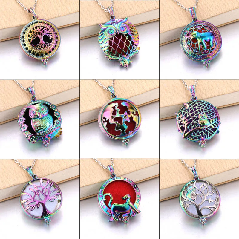 

60cm Vintage Aromatherapy Perfume Essential Oils Diffuser Necklace Locket Necklace Pendant Dream Catcher Necklace
