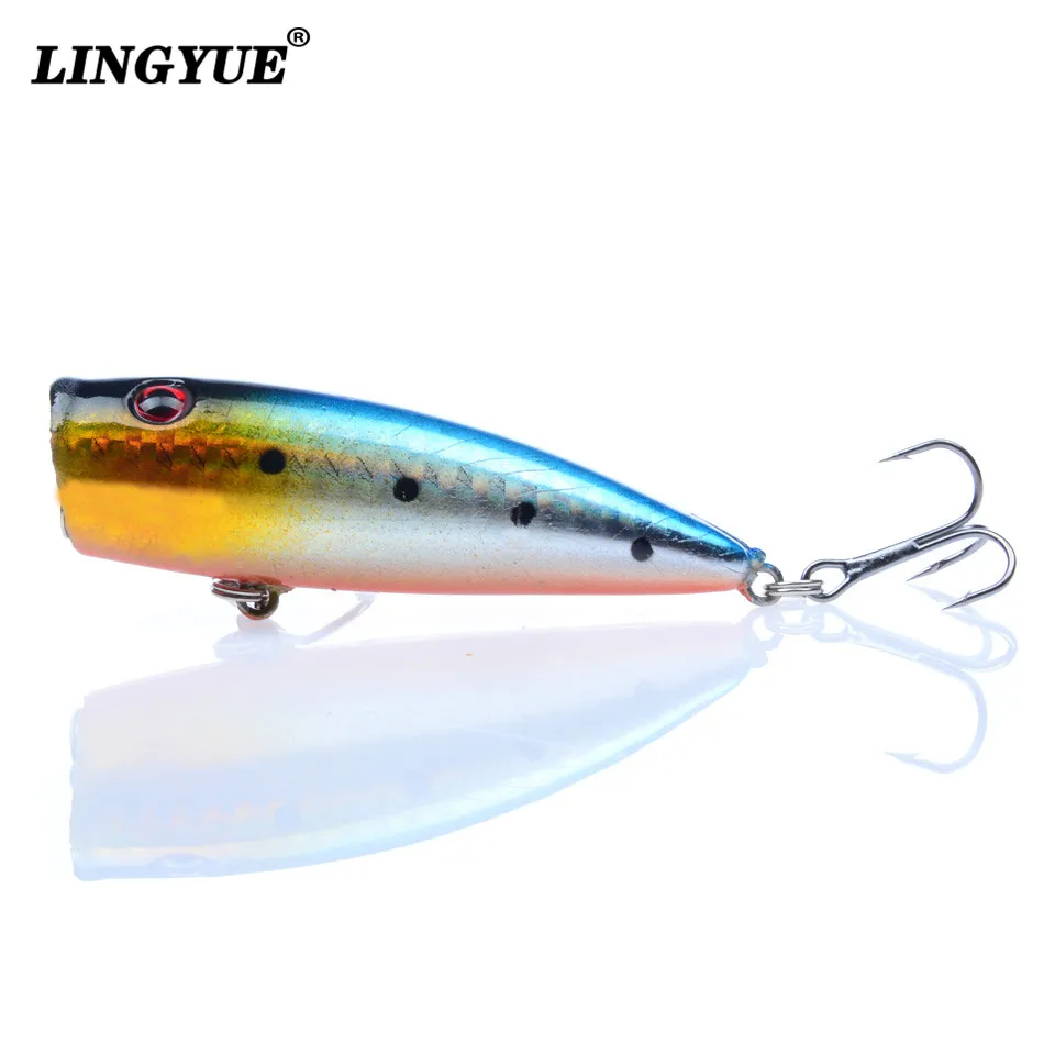 Новинка 1 шт. рыболовные приманки 5 цветов 6 см/10 г Topwater Popper наживка искусственные