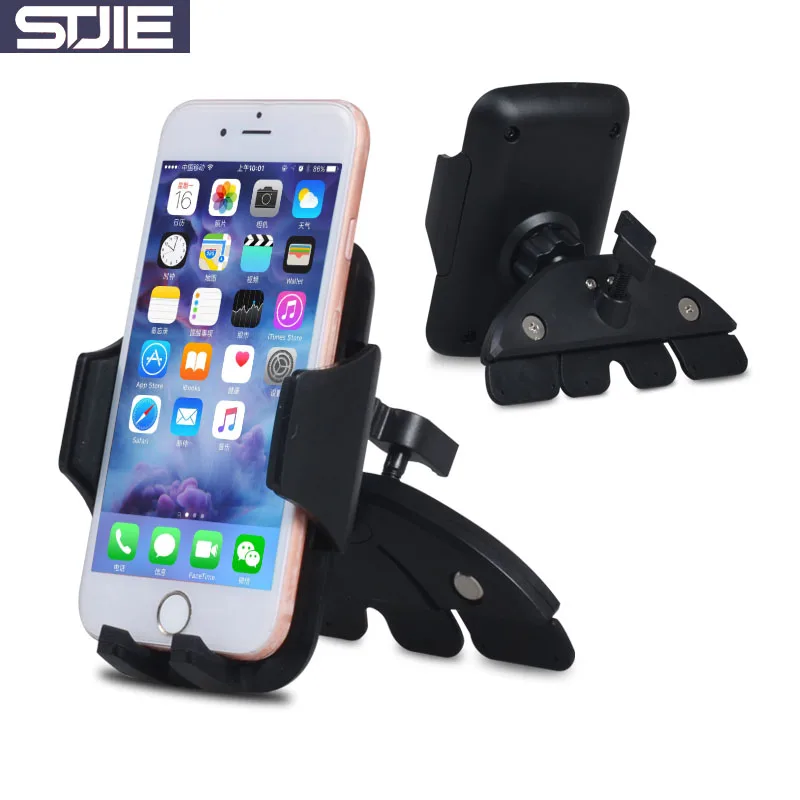 STJIE universal car telephone holder CD slot cell phone holder bracket for phone cellphone