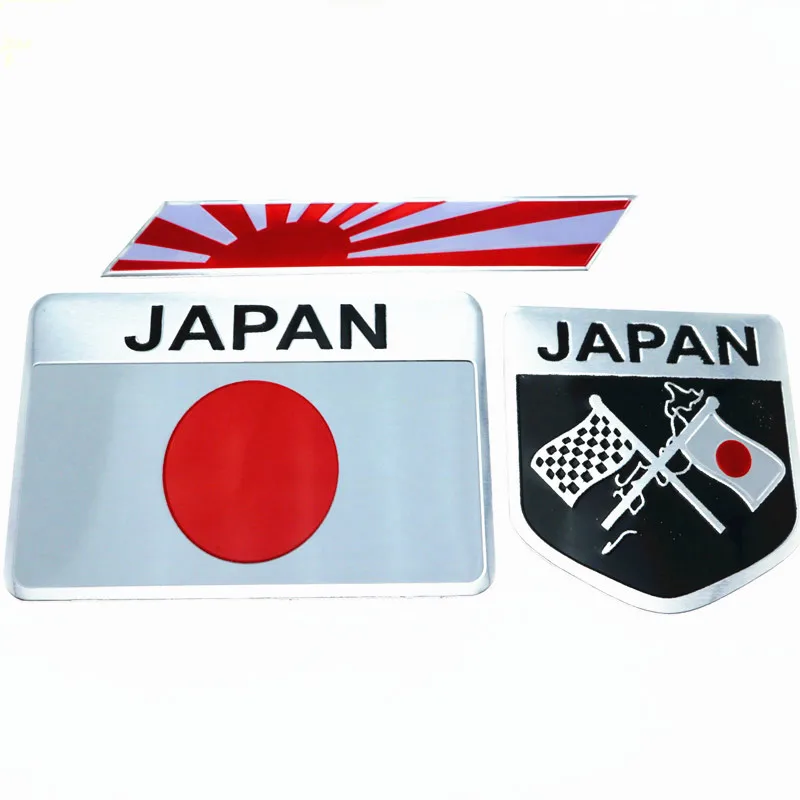 Car Styling Japanese Flag Emblem Badge Car Sticker Decals Accessories