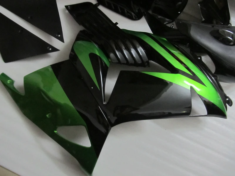 Комплекты обтекателей под давлением для Kawasaki ZX14R 2006 2007 2008 2011 Зеленые Черные ZX 14R 06