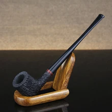 Классическая случайная Выгравированная труба для бриара 3 мм фильтр прямая курительная труба Бриар деревянная труба бесплатные инструменты набор ручной работы табачная труба