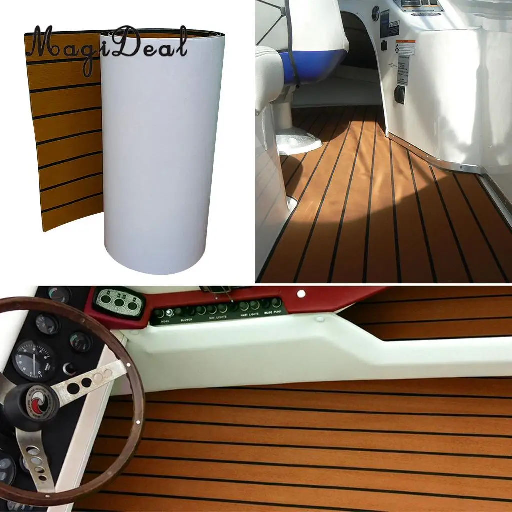 Self-Adhesive 450x2400x6mm EVA Foam Boat Yacht Flooring Teak Decking Sheet Pad Carpet for RV Car Marine Boat Yacht Accessories