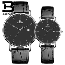 Classic Binger Leather Quartz Watch Brand Women Watches Lovers Jewelly Casual Watch Relogio Feminino Clock Woman Wristwatch