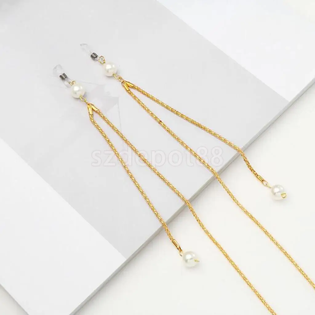 Long Beaded Eyeglass Sunglasses Holder Glasses Cord Necklace Eyewear Chain Neck Lace for Travel Hiking Camping 