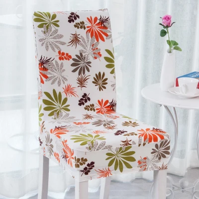 Free Shipping 1PC Fancy Floral Printed Stool Cover Kitchen Dining Slip Cover for Home Hotel Restaurant Decor Spandex Chair Cover