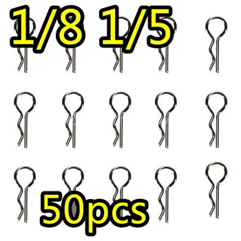 50pcs Body Shell Clip R Pins for 1/8 1/5 RC Hobby Model Car Metal fixed shell HSP HPI baja 5b parts rovan km rc cars ignition coil for zenoah cy hpi baja rovan 1 5 hpi baja 5b parts km rovan losi 5ive t