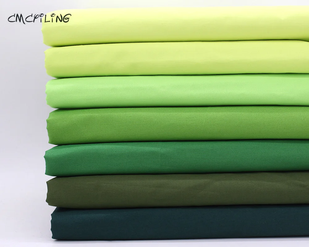 

CMCYILNG Solid Green Series Cotton Fabric Diy Cloth Sewing Tilda Fabrics Patchwork Cotton Tissue Home Textile Woven Telas Tecido