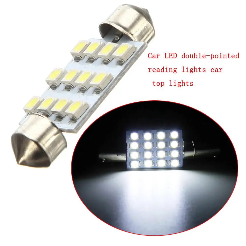 10 шт. 41 мм белый купол 3528 1210 16 SMD светодиодное освещение фестонного типа для