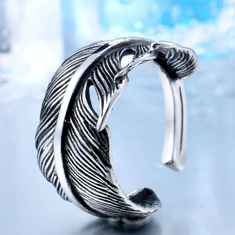 Новое поступление Нержавеющая сталь Для мужчин Перо кольцо Мода открытие Малый Орел poular Винтаж в ювелирном BR8-432