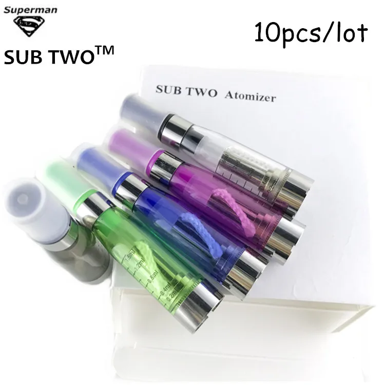 

SUB TWO 10pcs/lot CE4 atomizer ego CE4 high quality electronic cigarette cartomizer 1.6ml for ego battery vaporizer vape pens