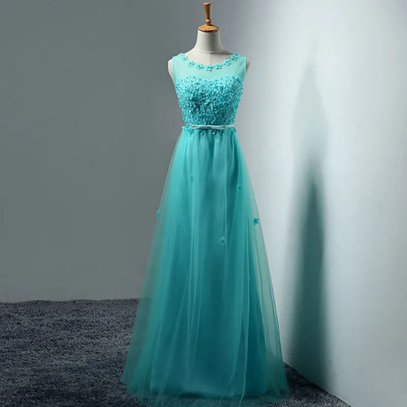 Custom Made A-Line Scoop Evening Dresses Abiye Gece Elbisesi Beading Flowers Prom Party Dresses Long 2019 (8)