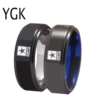 

YGK Jewelry US ARMY Military Ring Comfort Fit Design Top Tungsten Ring Classic Men's Wedding Engagement Anniversary Gift Ring