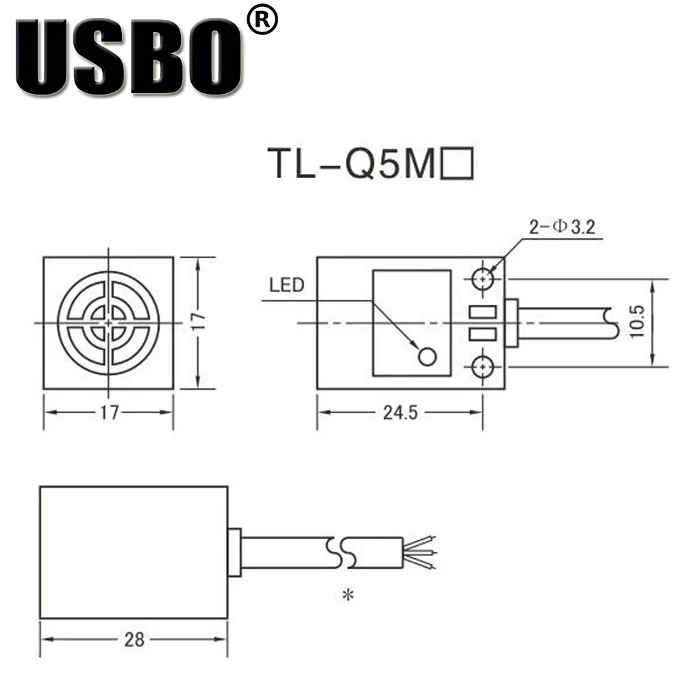 Square Inductive proximity switch TL Q5MD2 DC 6 36V two wire normally closed corner post Sensor proximity switch-in Switches from Lights & Lighting on ...