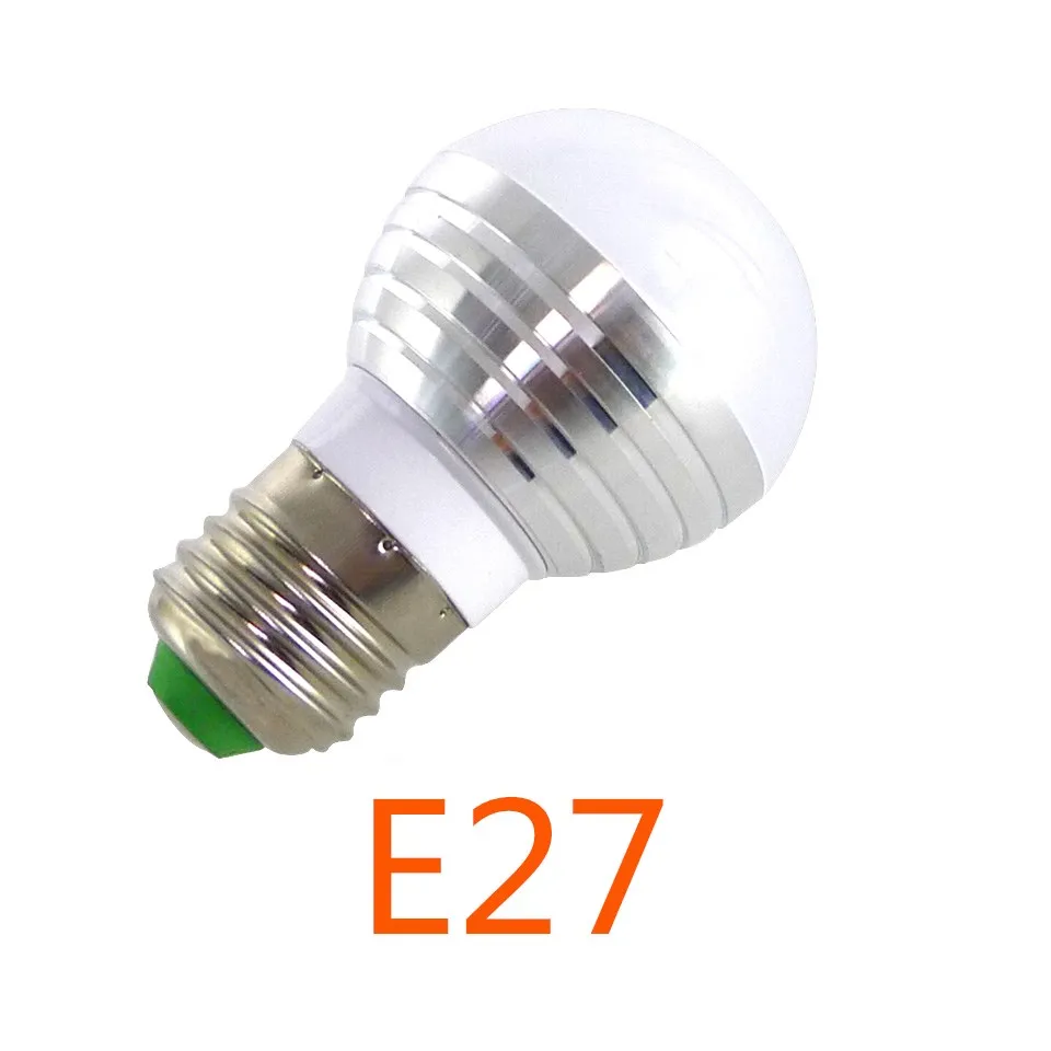 Светодиодная RGB лампа E14 E27 3 Вт 16 цветов|bulb 3w|led bulbrgb led bulb |