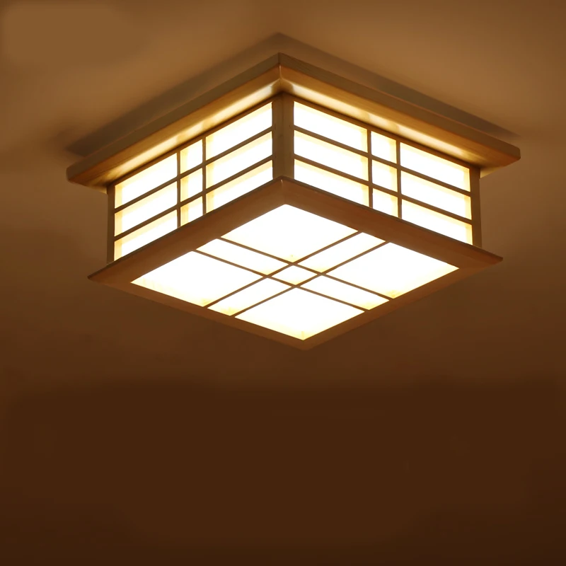 

Japanese style Delicate Crafts led Wooden Frame Ceiling Light led ceiling lights luminarias para sala dimming led ceiling lamp