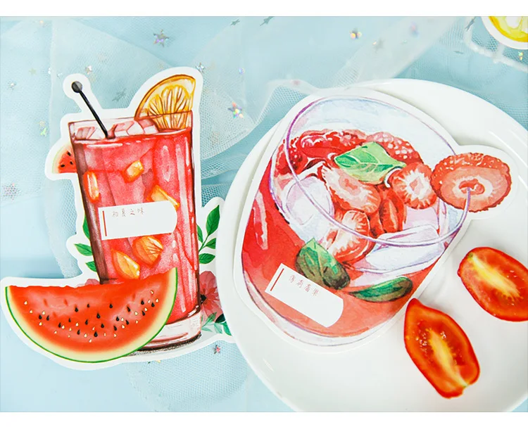 24 pcs/1lot Kawaii Fruit language Paper Greeting Card Postcards Birthday Bussiness Gift Card Set Message Card