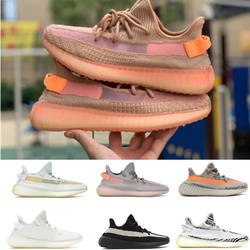 

With Box 350 V2 True Form Clay Static Blue Tint Beluga 2.0 Zebra Cream White Running Shoes Mens Womens Designer Sneakers