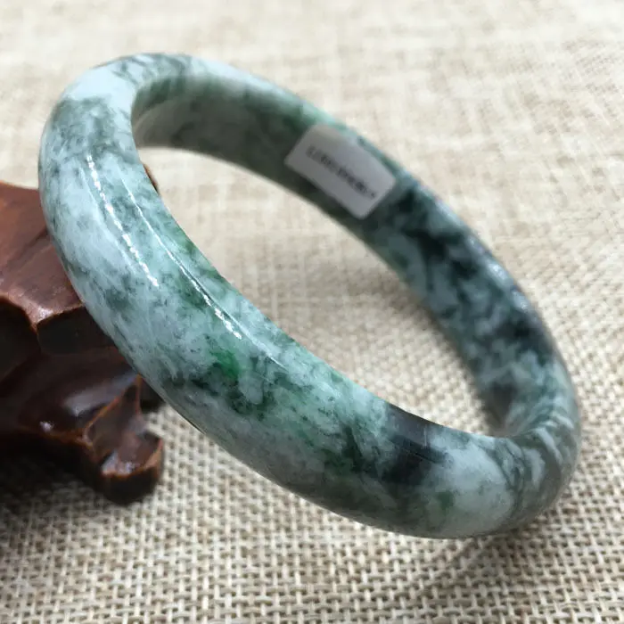 

61mm Certified Grade "A" Natural Green Jadeite Jade Gems Bangle Bracelet 043517 a 5.19