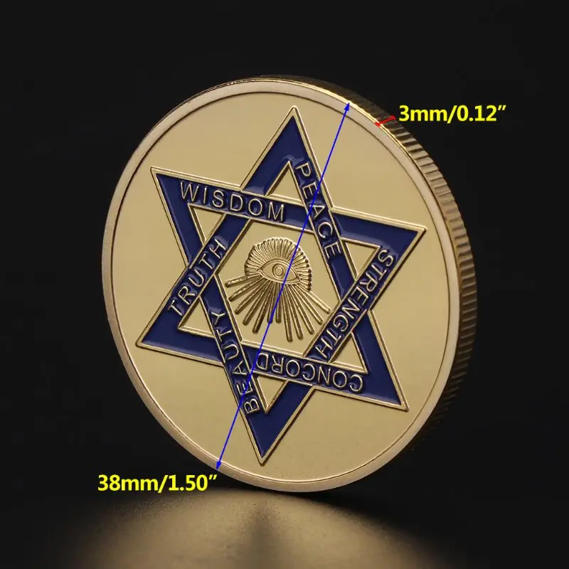 Золотая Посеребренная памятная монета сувенир вызов коллекционные монеты коллекция искусство масонская Цитата памятная монета
