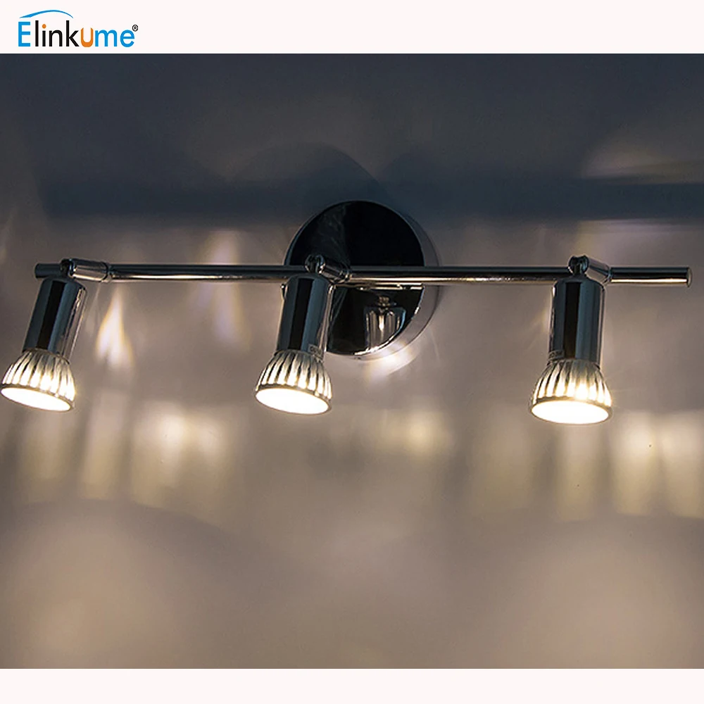 

Three And Two GU10 LED Wall Lamp Ceiling Type Of Installation Background Wall Adjustable Mirror Before the Wall Lamp