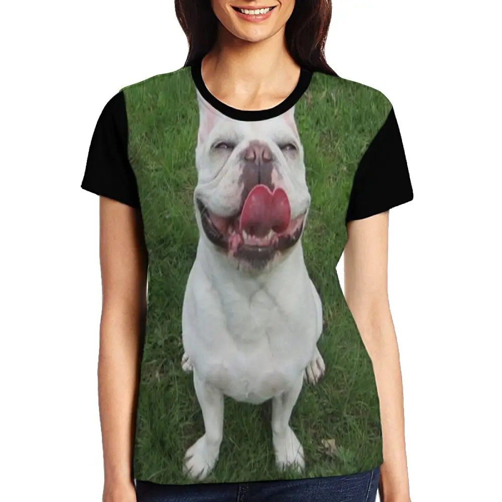Женская футболка с коротким рукавом SAMCUSTOM Hot french bulldog 3D женские топы повседневные