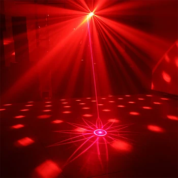 

Black/White 10W Crystal Magic Ball Led Stage Lamp 21 Mode Disco Laser Light Party Lights Sound Control Laser