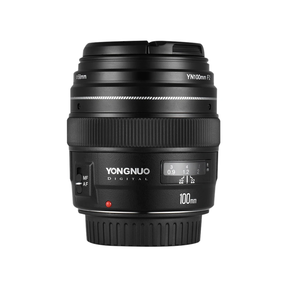 Объектив Yongnuo YN100mm F2 с автофокусом Средний телеобъектив Prime 100 мм для камеры Canon EOS Rebel AF MF 1200D 760D 700D 80D 70D 5D2