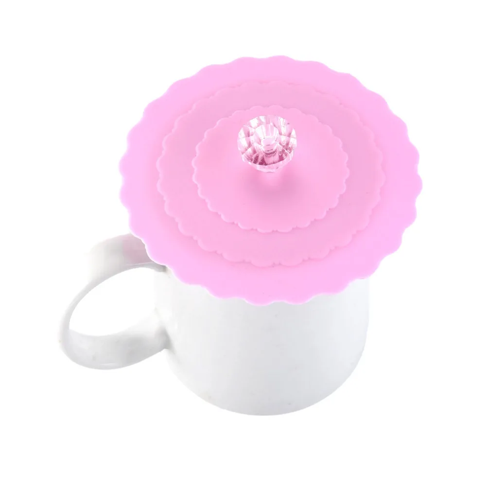 Карамельный цвет милый дизайн модный креативный пищевой силиконовый чехол для чашки термостойкие безопасные здоровые силиконовые крышки 12 цветов