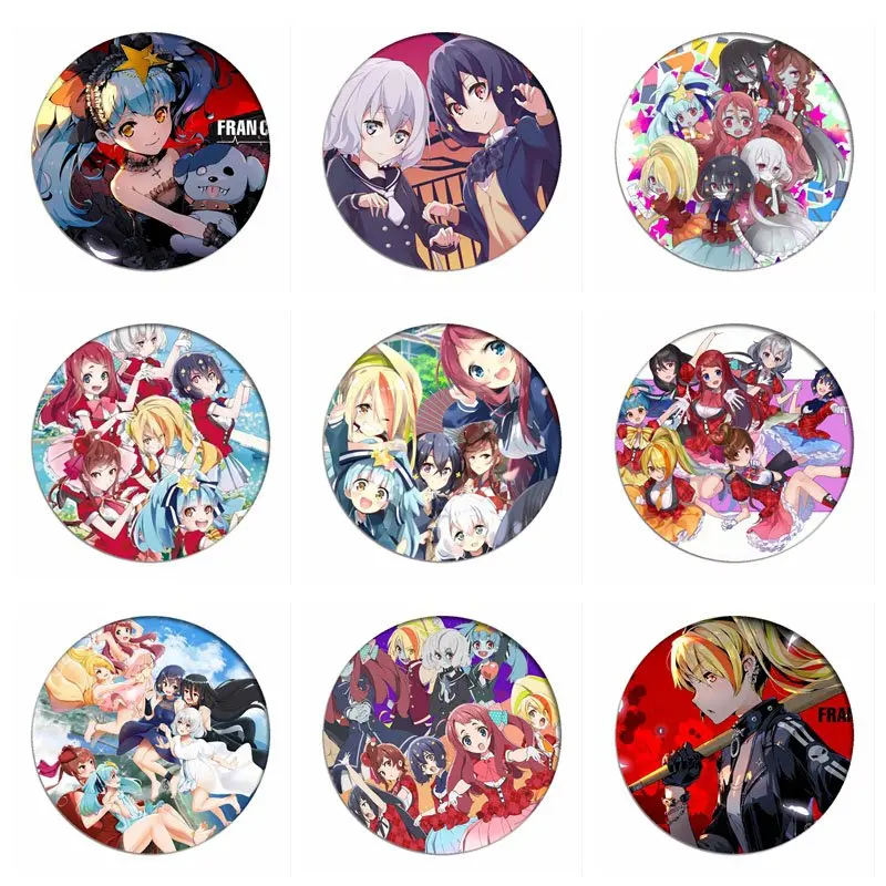 

New ZOMBIE LAND SAGA Cosplay Badges Kotaro Tatsumi Brooch Icon Collection Minamoto Sakura Breastpin for Backpacks Clothing