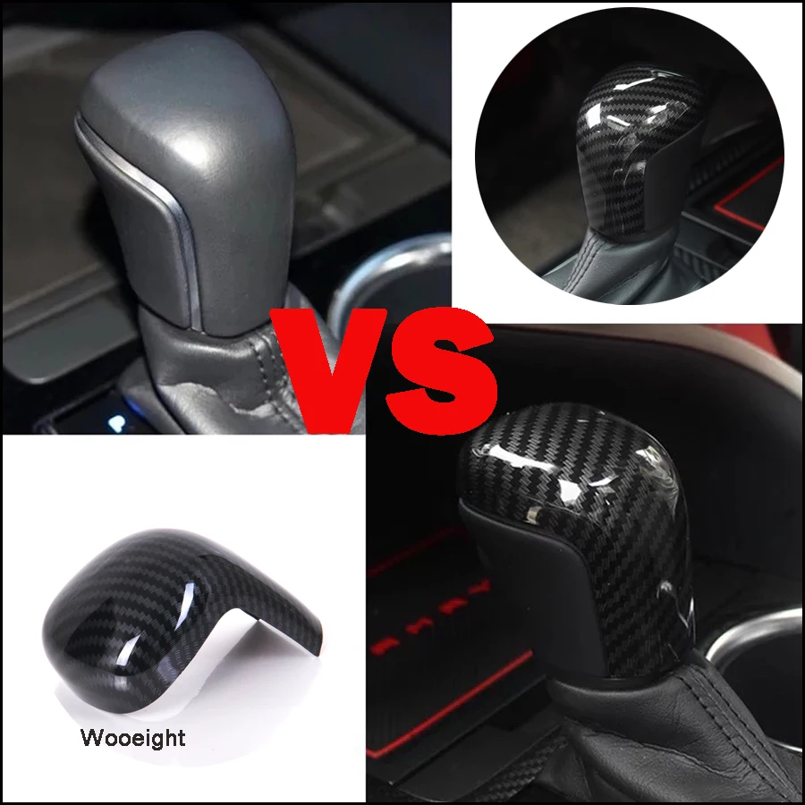Car Accessories Universal Manual ABS Carbon Fiber Style Interior Gear Head Shift Knob Switching Cover For Toyota Camry 2018 (8)