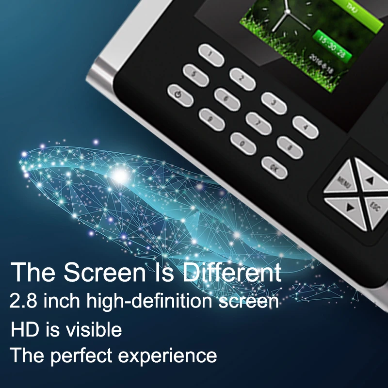OULET Biometric Time Attendance System TCP/IP USB Fingerprint Access Control System Time Clock Recorder Employees Device Reader 