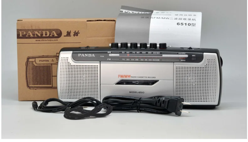 Panda 6510 магнитофон записывающее радио маленький двойной динамик лента для изучения английского языка Playe r Двухполосное радио