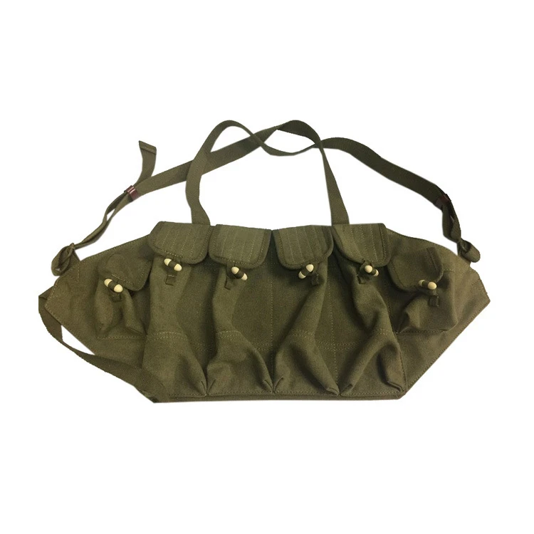 

Cotton Canvas Molle Military Equipment Combat Surplus Ammo 6 Magazines Pouch AK Chest Rig Vest