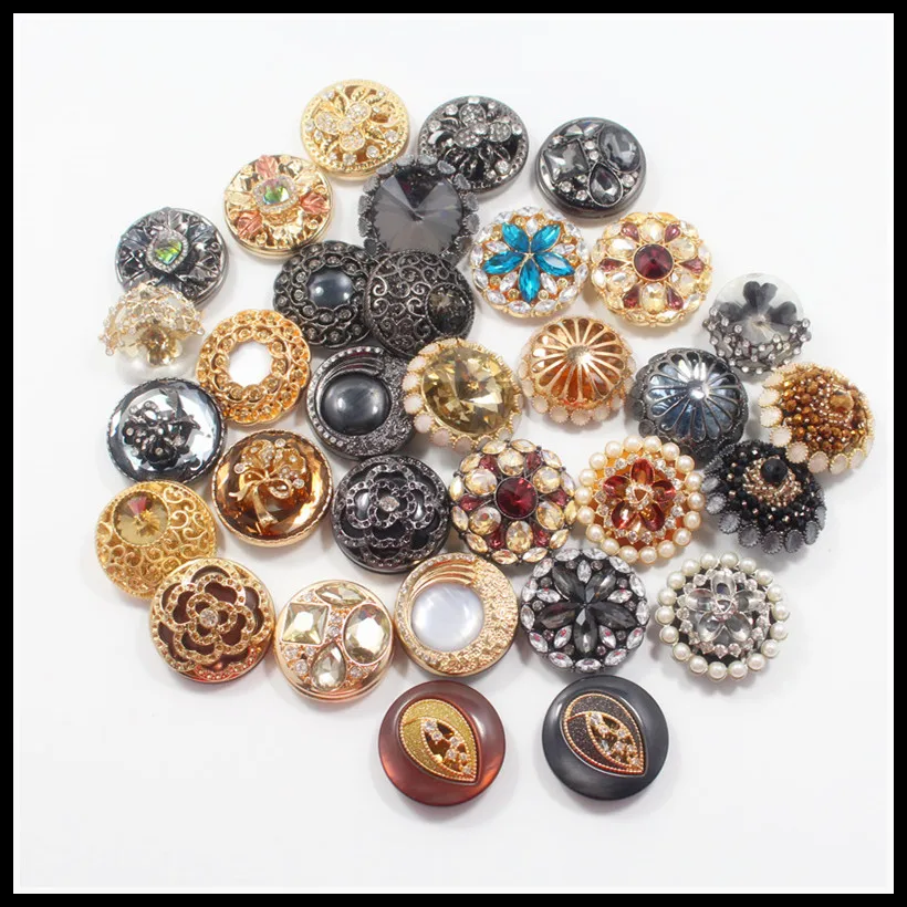 

Free shipping new fashion with Diamond pearl Alec high-grade metal buttons mink sewing clothing accessories 78