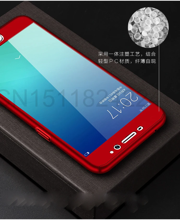 360 Full Case For Meizu Pro 7 Cases Hard PC Degree For Meizu  M6 Note M6 M5 Note  M6s Cover + Tempered Glass A8