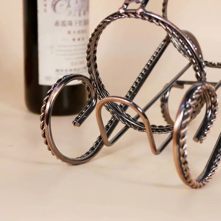 Креативный винтажный Парижский стиль металлический Бронзовый винный держатель для показа бутылок инструмент для кухни