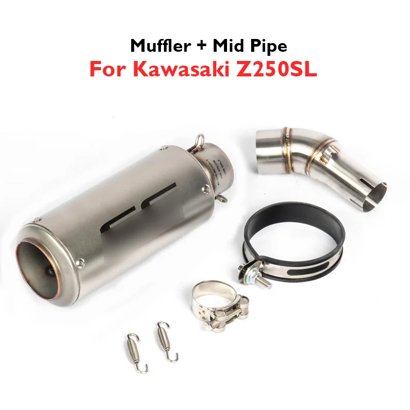 

Z250SL Motorcycle Exhaust Pipe Tip Muffler Silencer Tail Pipe Mid Middle Link Connect Tube Midpipe for Kawasaki Z250SL Z 250SL
