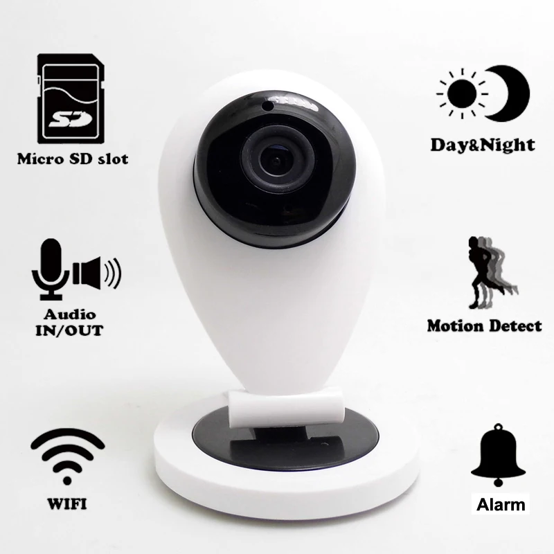 HD Mini Wifi IP Camera Wireless 720P Smart P2P Audio Baby Monitor CCTV Security Kamera Mrico SD Card Record Night Vision Cam