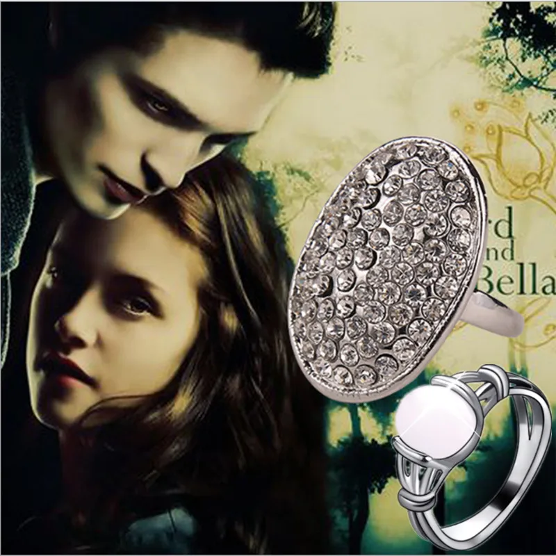 

Movie The Twilight Bella Moonstone Ring Vampire Jewelry Edward Engagement Rings For Women Wedding Party Gifts